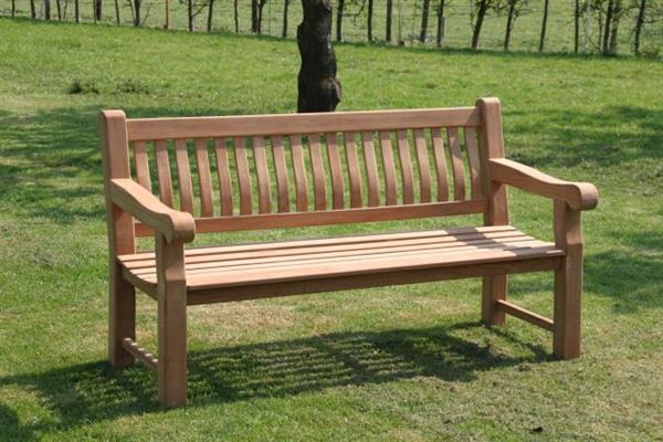 Grote foto tuinbankje patrick bench fat teakhout 166 cm huis en inrichting eettafels