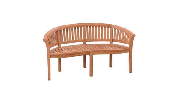 Grote foto tuinbankje banana bench teakhout 150 cm huis en inrichting eettafels