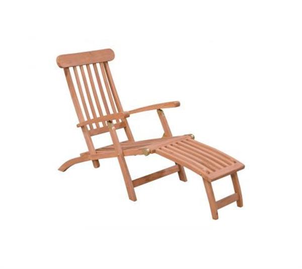 Grote foto ligstoel dek chair teakhout huis en inrichting eettafels
