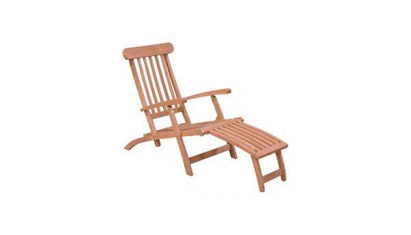 Grote foto ligstoel dek chair teakhout huis en inrichting eettafels