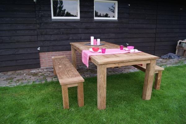 Grote foto tuintafel evoy 180x90x78 cm teakhout huis en inrichting eettafels