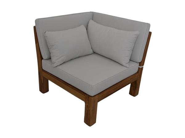 Grote foto tuin lounge set aruba 6 delig 168x336x64 cm naturel wit teak stof huis en inrichting eettafels
