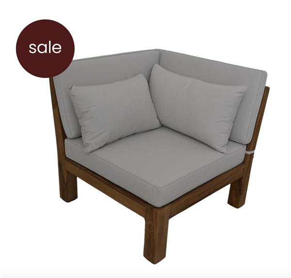 Grote foto tuin lounge set aruba 7 delig 168x336x64 cm naturel wit teak stof huis en inrichting eettafels