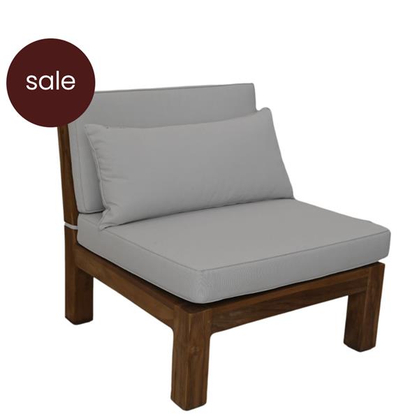 Grote foto tuin lounge set aruba 7 delig 168x336x64 cm naturel wit teak stof huis en inrichting eettafels