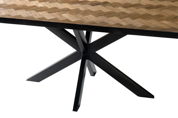 Grote foto eettafel accent 200 cm visgraat teakhout rechthoekig huis en inrichting eettafels