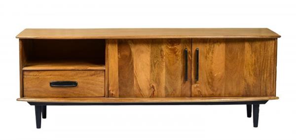 Grote foto tv meubel elias 152x55x45 cm mangohout huis en inrichting eettafels
