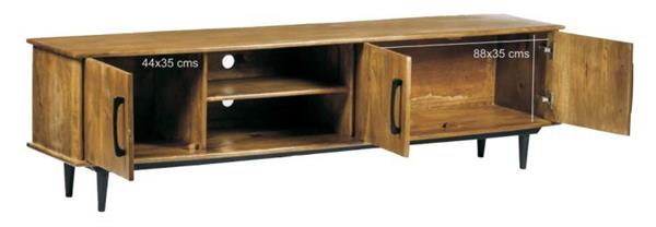 Grote foto tv meubel elias 200x55x45 cm mangohout huis en inrichting eettafels