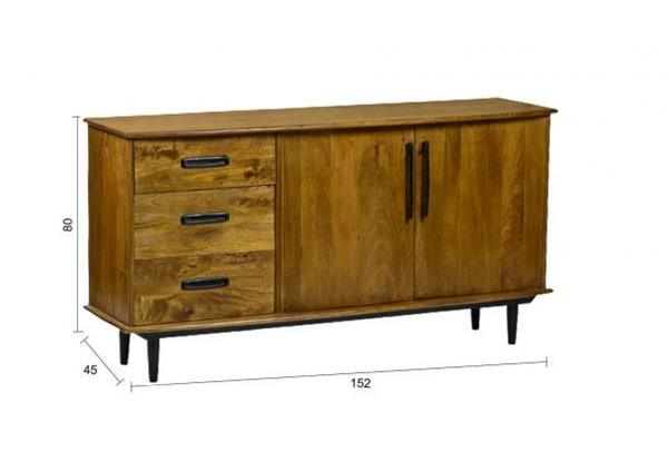 Grote foto dressoir elias 152x80x45 cm mangohout huis en inrichting eettafels