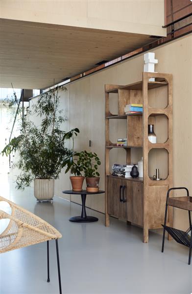 Grote foto vakkenkast brix damian 100 cm mangohout showroom exemplaar huis en inrichting eettafels