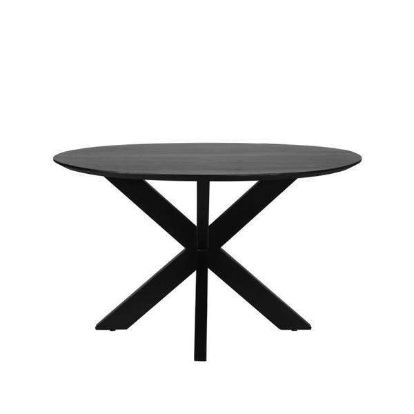 Grote foto eettafel zico rond zwart mangohout verkrijgbaar in twee maten huis en inrichting eettafels