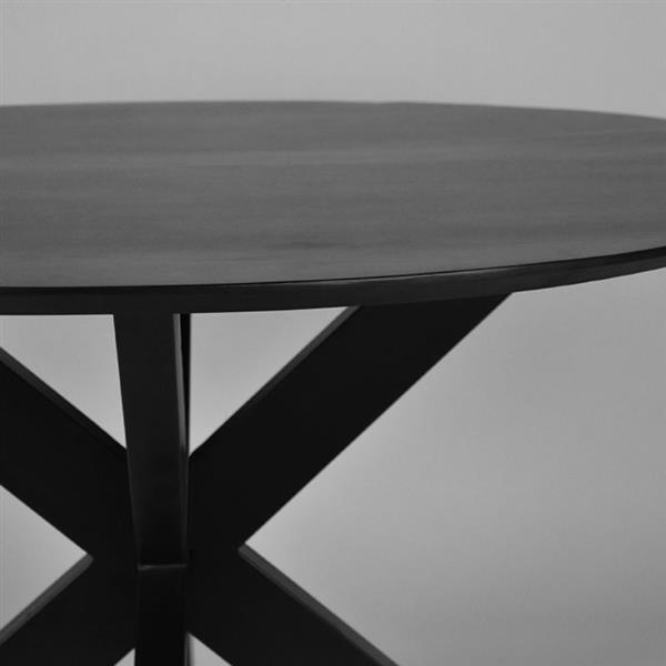 Grote foto eettafel zico rond zwart mangohout verkrijgbaar in twee maten huis en inrichting eettafels