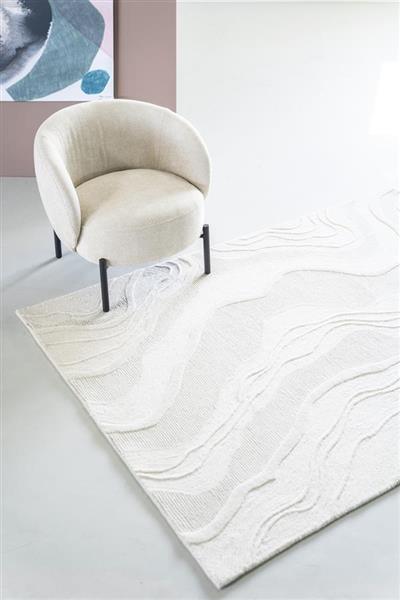 Grote foto vloerkleed soil 190x290 cm off white by boo huis en inrichting eettafels