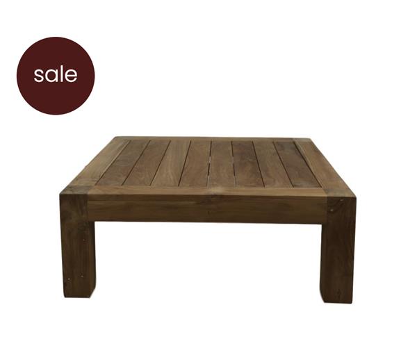 Grote foto tuintafel aruba 80x80x30 cm teakhout huis en inrichting eettafels
