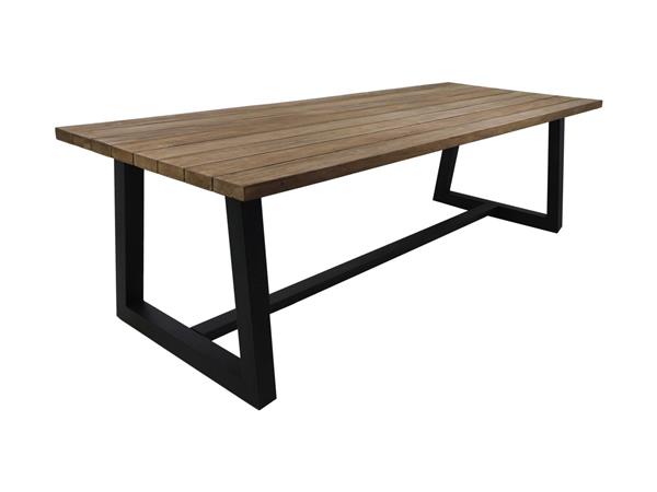 Grote foto tuintafel sant antoni 220x100x77 cm teakhout metaal huis en inrichting eettafels