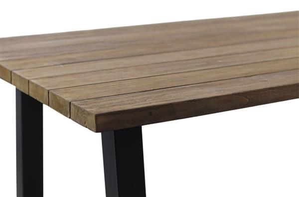 Grote foto tuintafel sant antoni 220x100x77 cm teakhout metaal huis en inrichting eettafels