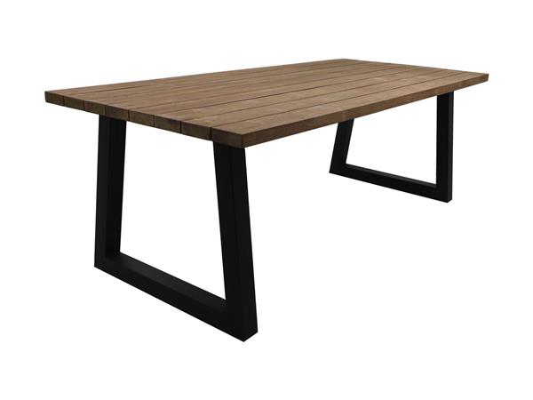 Grote foto tuintafel blanes 260x100x77 cm teakhout metaal huis en inrichting eettafels