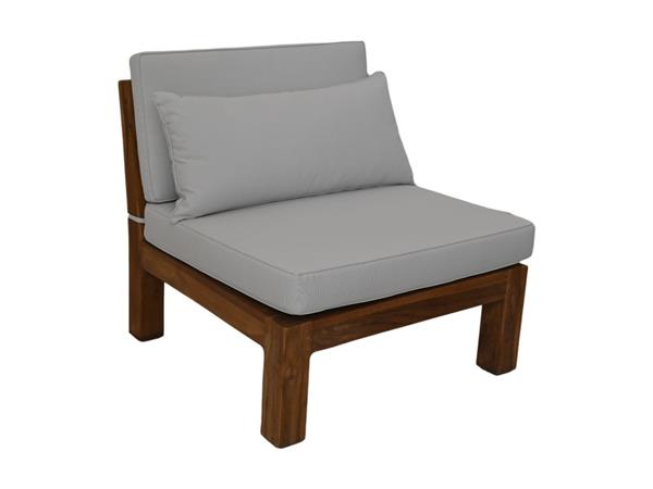 Grote foto tuinstoel aruba met kussen 68x67x75 naturel wit teak stof huis en inrichting eettafels