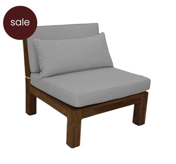 Grote foto tuinstoel aruba met kussen 68x67x75 naturel wit teak stof huis en inrichting eettafels