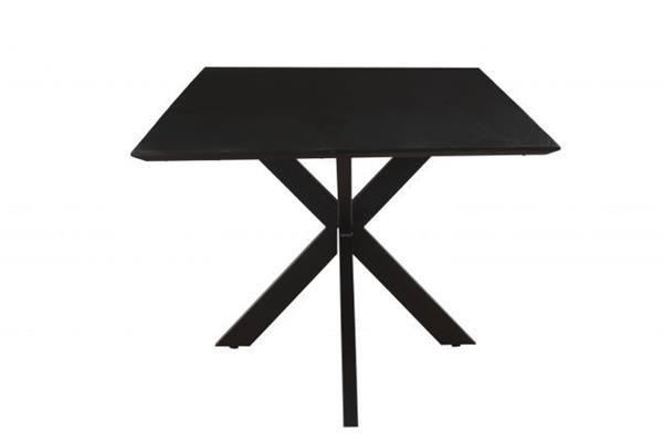 Grote foto eettafel oslo rechthoek 220 cm zwart acaciahout spinpoot actie huis en inrichting eettafels