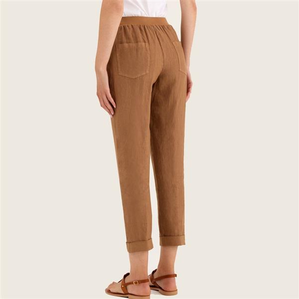 Grote foto rosso 35 linnen broek maat 40 kleding dames spijkerbroeken en jeans