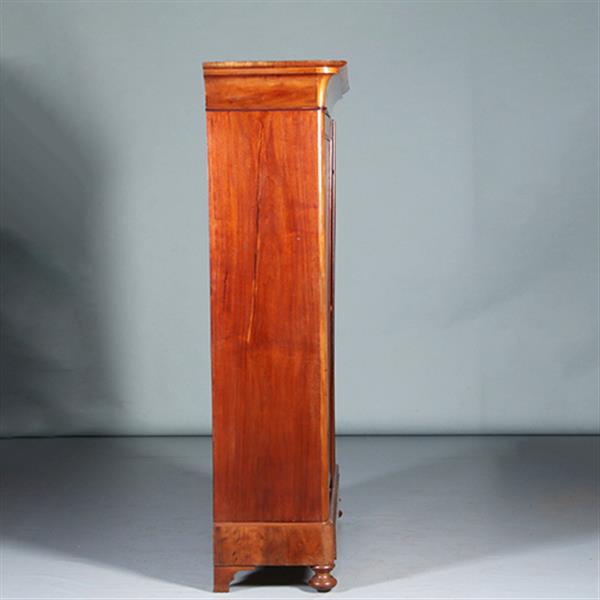 Grote foto strakke mahonie garderobekast of kapstok met deuren ca 1850 hollands no.283020 antiek en kunst stoelen en banken