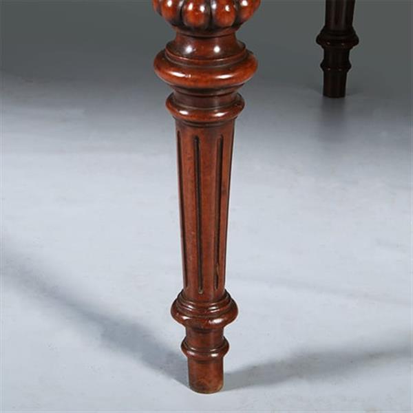 Grote foto praktische chique lange noten eetkamertafel of werktafel met wasdoek ingelegd hollands ca 1880 no.2 antiek en kunst stoelen en banken