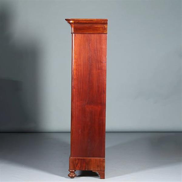 Grote foto strakke mahonie garderobekast of kapstok met deuren ca 1850 hollands no.283020 antiek en kunst stoelen en banken