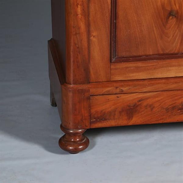 Grote foto strakke mahonie garderobekast of kapstok met deuren ca 1850 hollands no.283020 antiek en kunst stoelen en banken
