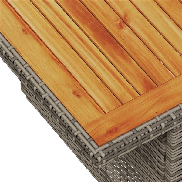 Grote foto vidaxl 2 delige loungeset met kussens poly rattan en acaciahout grijs tuin en terras tuinmeubelen