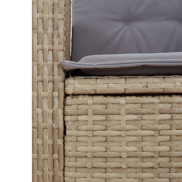 Grote foto vidaxl 3 delige tuinset met kussens poly rattan beige tuin en terras tuinmeubelen