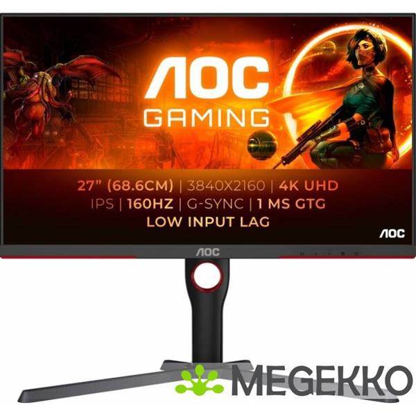 Grote foto aoc gaming u27g3x bk 27 4k ultra hd 165hz ips monitor computers en software overige computers en software