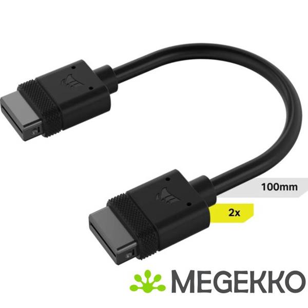 Grote foto corsair icue link cable 2x 100mm with straight connectors black computers en software overige computers en software