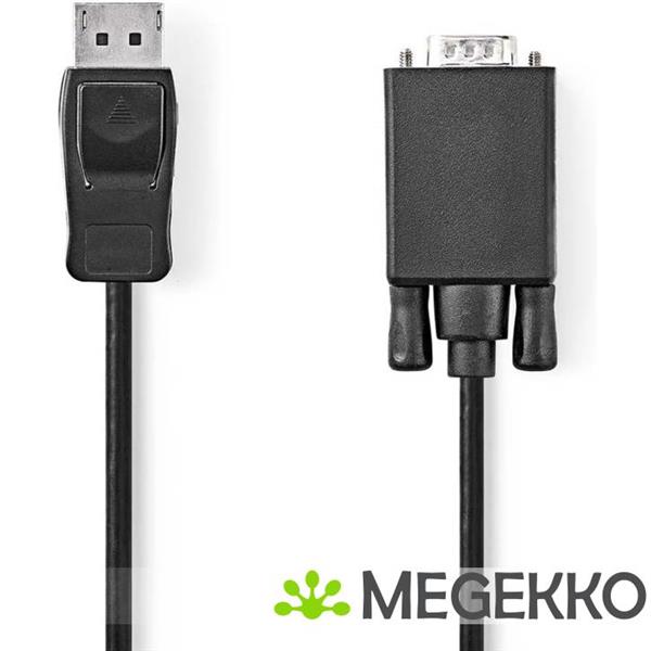 Grote foto vga kabel displayport male vga male vernikkeld maximale resolutie 1080p 1.00 m rond p computers en software overige computers en software