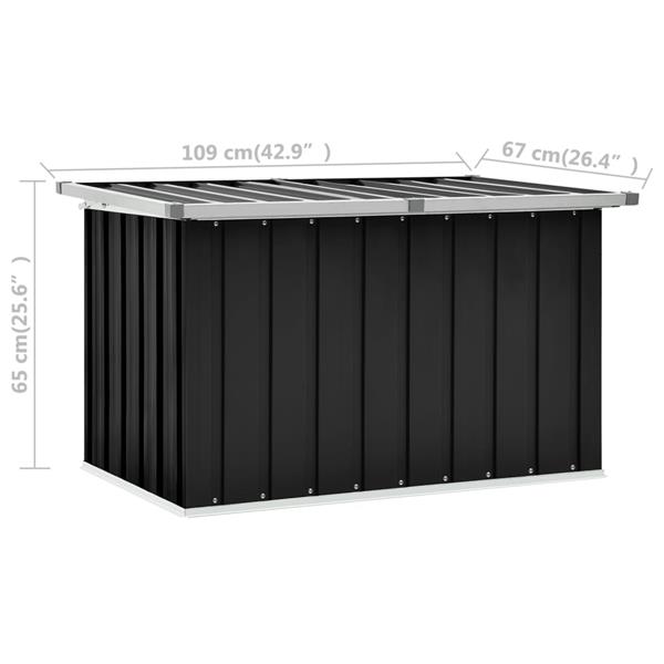 Grote foto vidaxl tuinbox 109x67x65 cm antraciet tuin en terras overige tuin en terras