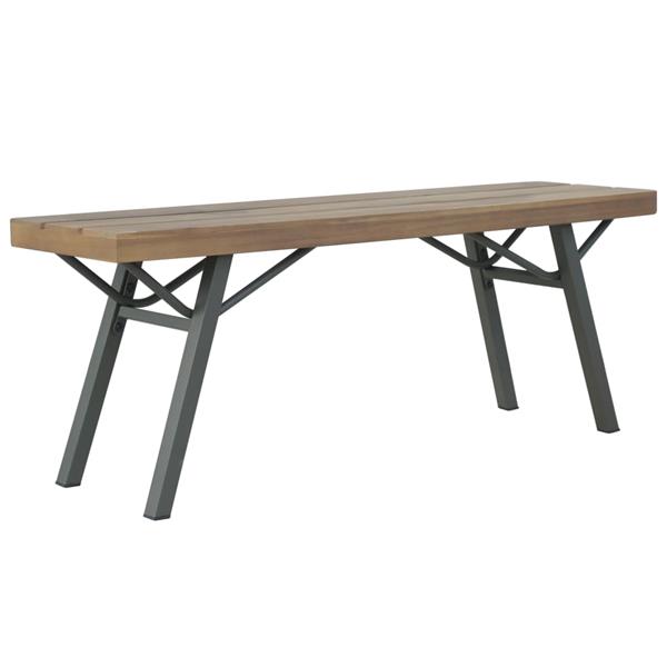 Grote foto vidaxl tuinbank 120 cm massief acaciahout tuin en terras tuinmeubelen