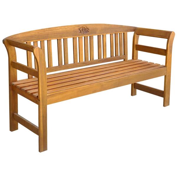 Grote foto vidaxl tuinbank 157 cm massief acaciahout tuin en terras tuinmeubelen