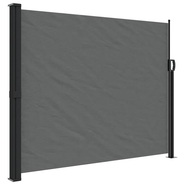 Grote foto vidaxl windscherm uittrekbaar 160x500 cm antracietkleurig tuin en terras overige tuin en terras