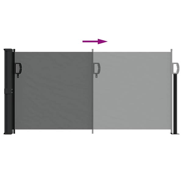 Grote foto vidaxl windscherm uittrekbaar 100x300 cm antracietkleurig tuin en terras overige tuin en terras
