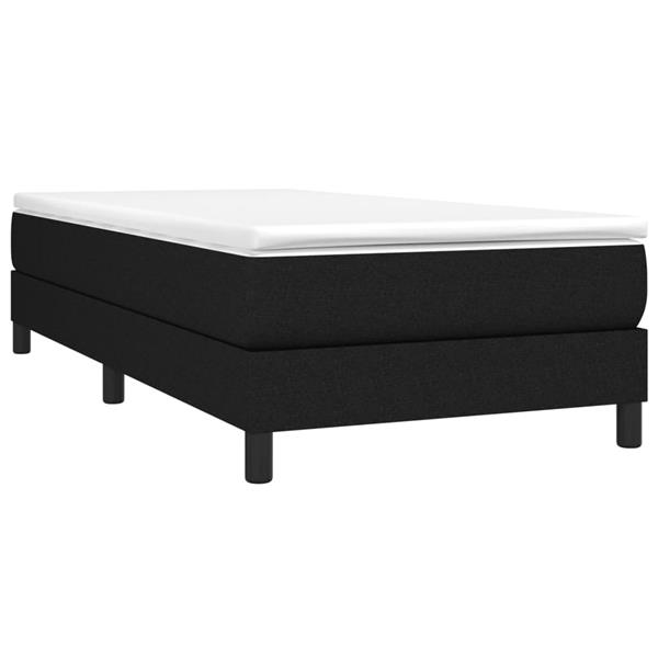Grote foto vidaxl bedframe zonder matras 90x200 cm stof zwart antiek en kunst stoelen en banken