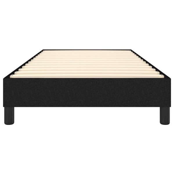Grote foto vidaxl bedframe zonder matras 90x200 cm stof zwart antiek en kunst stoelen en banken