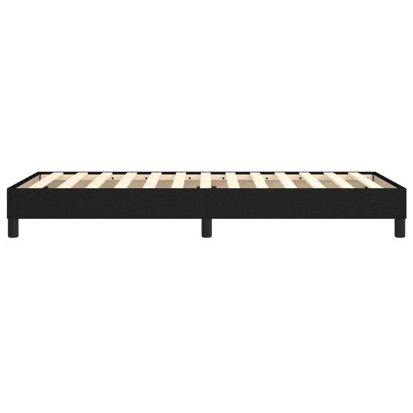 Grote foto vidaxl bedframe zonder matras 90x200 cm stof zwart antiek en kunst stoelen en banken