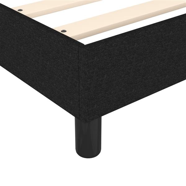 Grote foto vidaxl bedframe zonder matras 90x200 cm stof zwart antiek en kunst stoelen en banken