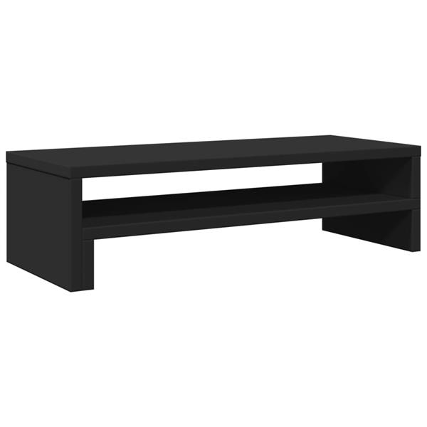 Grote foto vidaxl monitorstandaard 54x22x15 cm bewerkt hout zwart computers en software overige computers en software