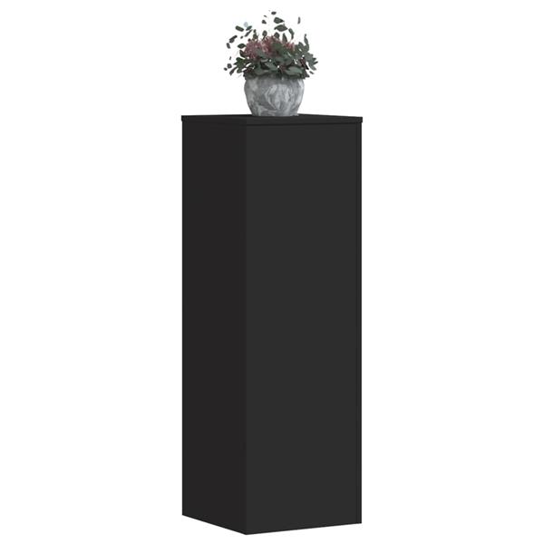 Grote foto vidaxl plantenstandaard 33x33x100 cm bewerkt hout zwart tuin en terras overige tuin en terras