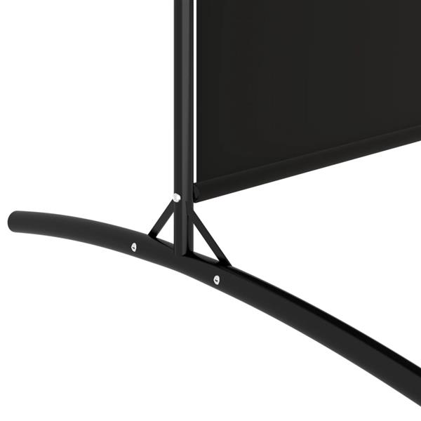 Grote foto vidaxl kamerscherm met 4 panelen 346x180 cm stof zwart huis en inrichting overige huis en inrichting