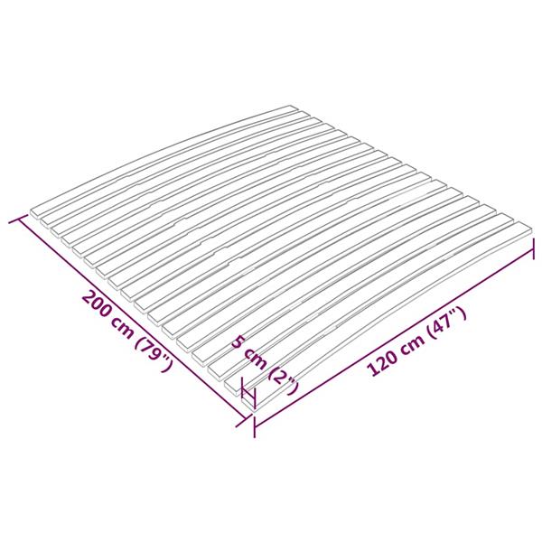 Grote foto vidaxl lattenbodem met 17 latten 120x200 cm antiek en kunst stoelen en banken