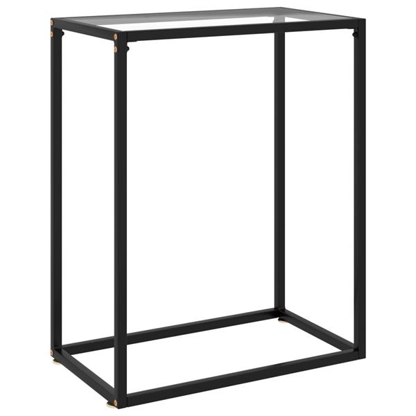 Grote foto vidaxl wandtafel 60x35x75 cm gehard glas transparant huis en inrichting eettafels