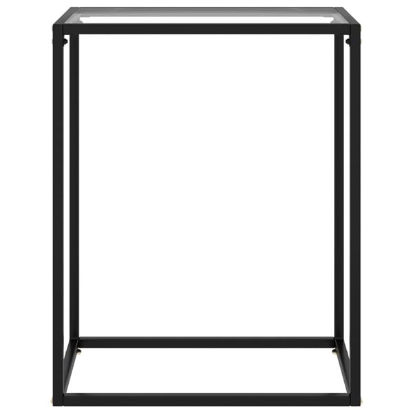Grote foto vidaxl wandtafel 60x35x75 cm gehard glas transparant huis en inrichting eettafels