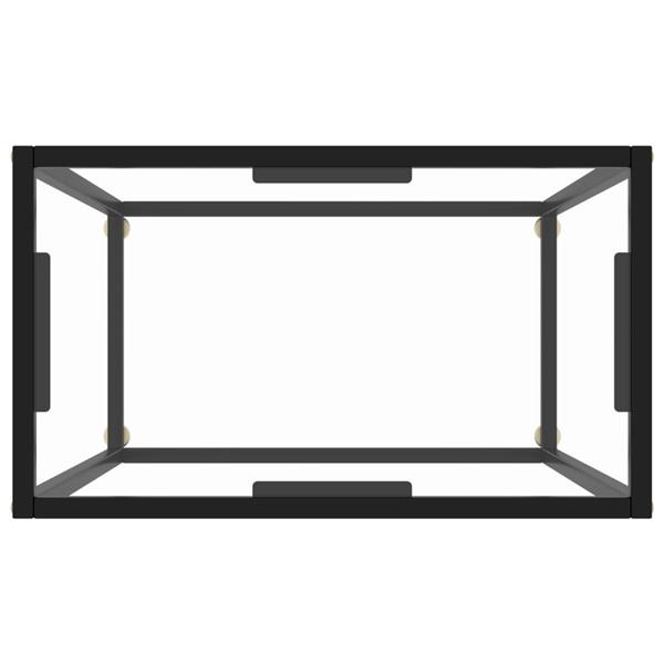 Grote foto vidaxl wandtafel 60x35x75 cm gehard glas transparant huis en inrichting eettafels