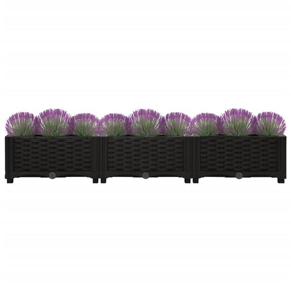 Grote foto vidaxl plantenbak verhoogd 120x40x23 cm polypropyleen tuin en terras overige tuin en terras
